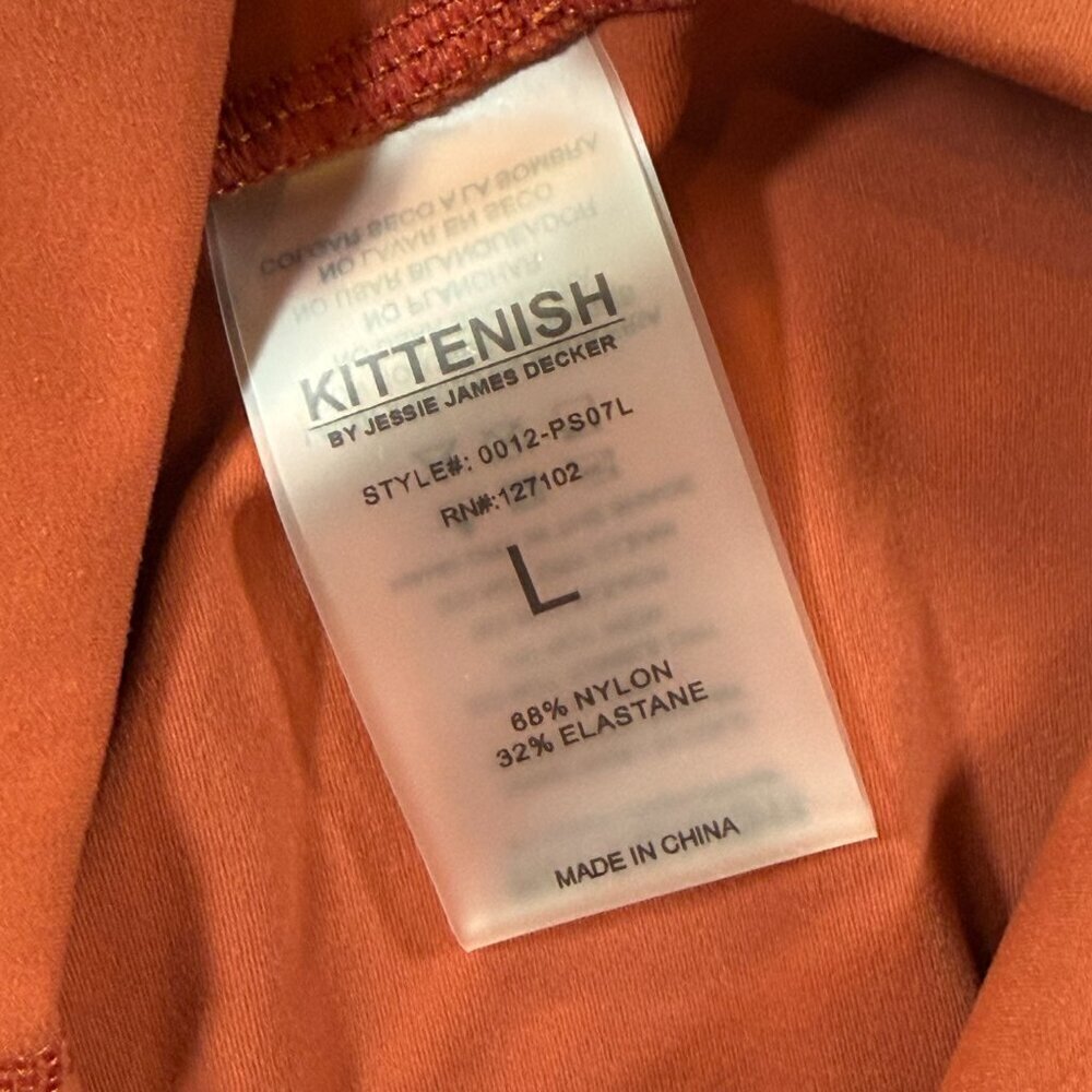 Kittenish womens burnt orange leggings size large gym workout yoga - Picture 4 of 9